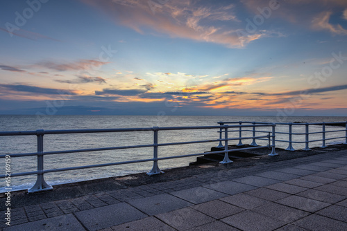 End of the day on the promenade in Aberystwyth. It is a seaside