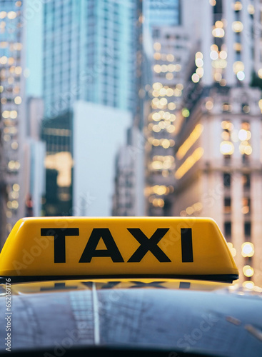 urban street New York photography of city taxi in rainy day