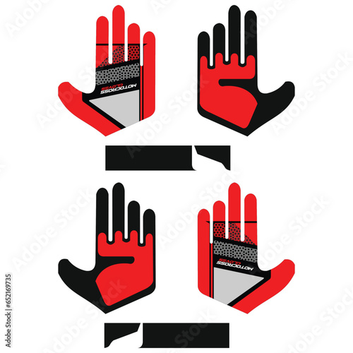 Motocross glove design ready to print
