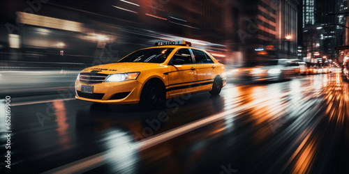 double long exposure photo of modern taxi cab © xartproduction