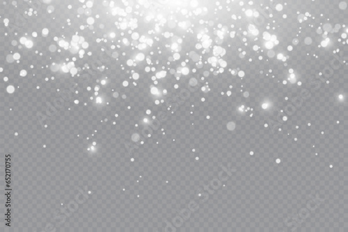  Sparkling magical dust particles. Dust sparks and white stars shine with a special light. Shiny elements on a transparent background.