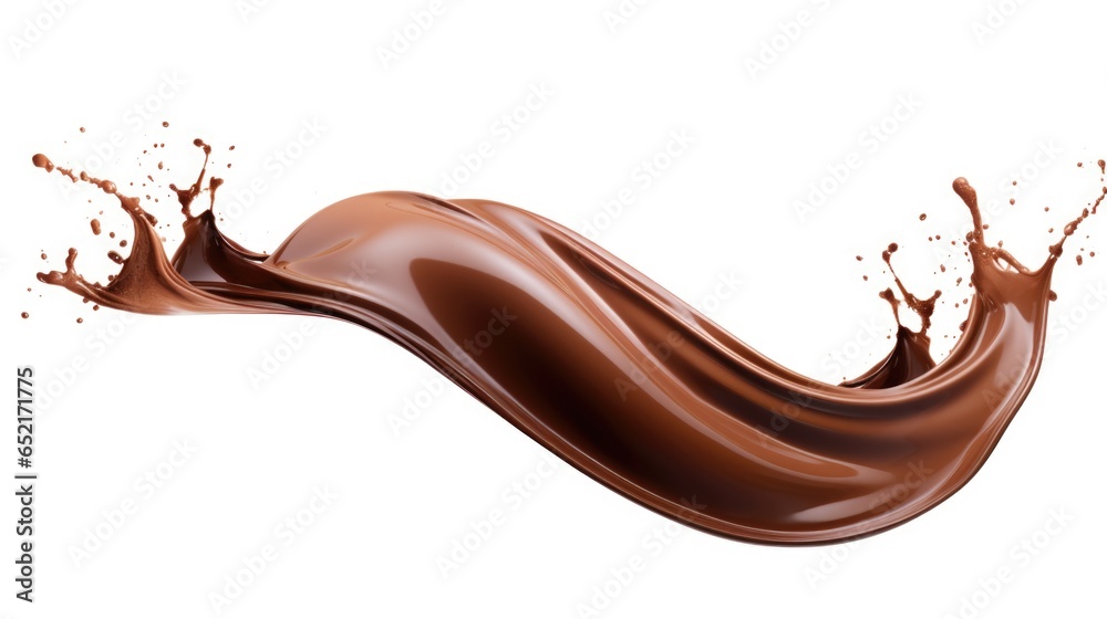 Chocolate wave splash on white background. Chocolate wave splash on white background.