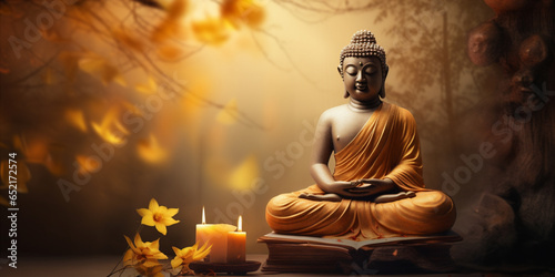 Buddha Meditated in the Lotus pose