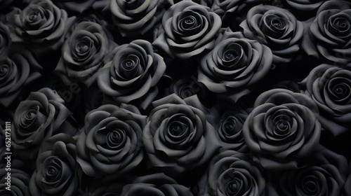 Black roses bud background.