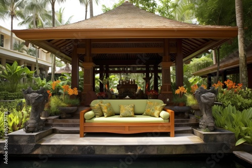 Balinese's Outdoor Living Lounge with Daybed