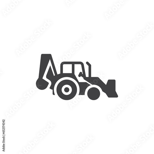 Tractor machine vector icon