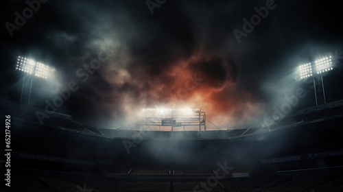 Stadium lights and smoke #652174926