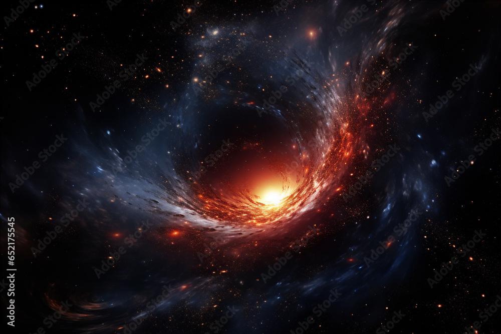 image of a black hole at the center of the milky way - obrazy, fototapety, plakaty 