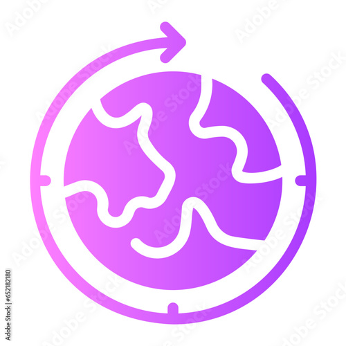 world wide Gradient icon