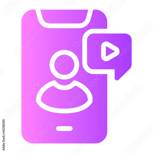 video call Gradient icon