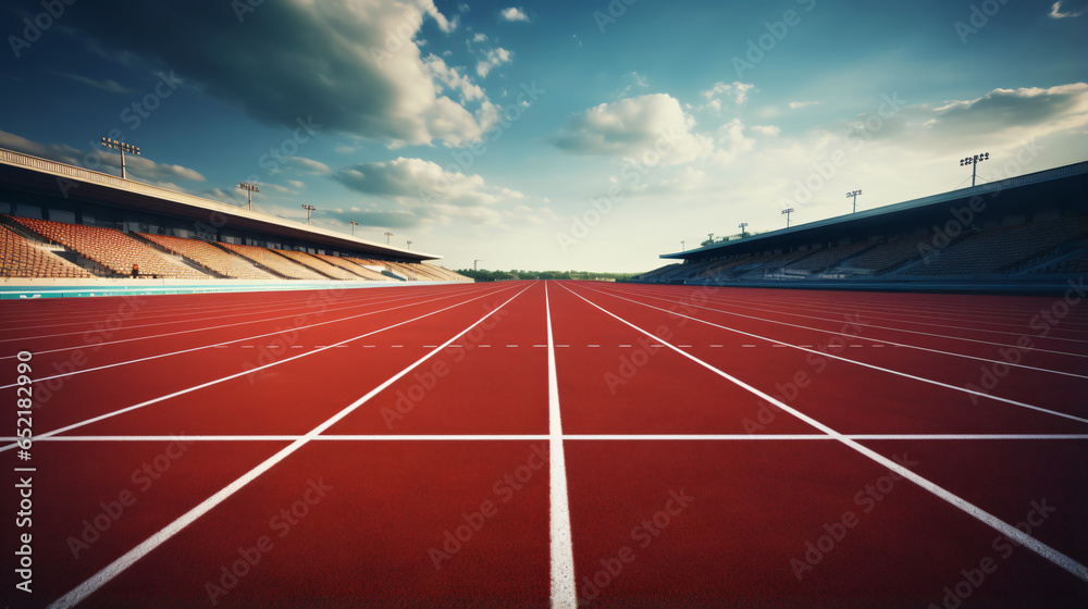 Track Surface and Line from the Lane for sports