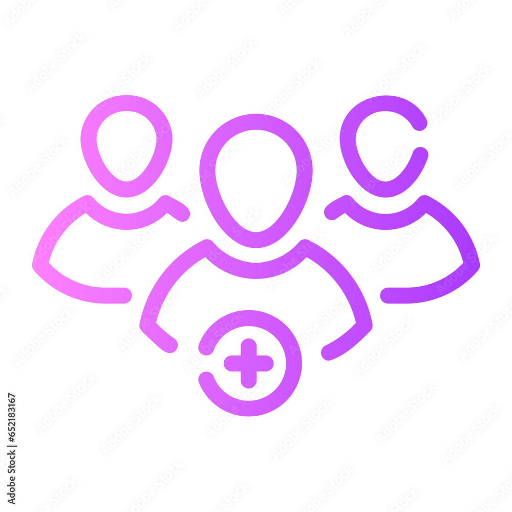 add friend Line Gradient Icon add friend Line Gradient Icon