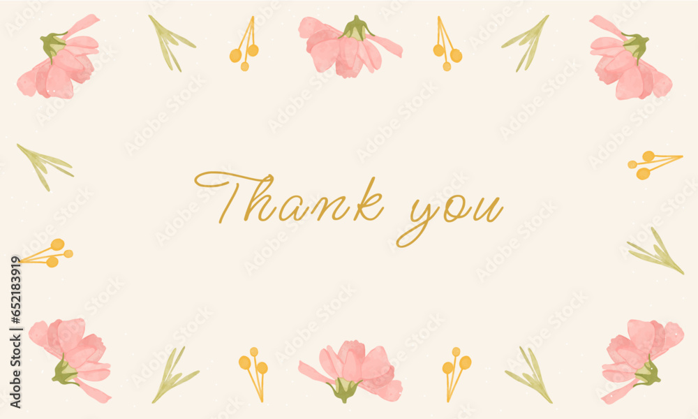 thank you card with watercolor flowers and leaf border and white glitter. aesthetic floral background design for any greeting card, celebration card, wedding, invitation, shower announcement card. thank you card with watercolor flowers and leaf border and white glitter. aesthetic floral background design for any greeting card, celebration card, wedding, invitation, shower announcement card.