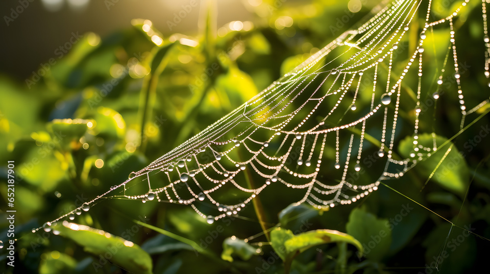 Spider Web in the Rain