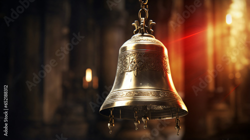 Shiny metal bell ringing