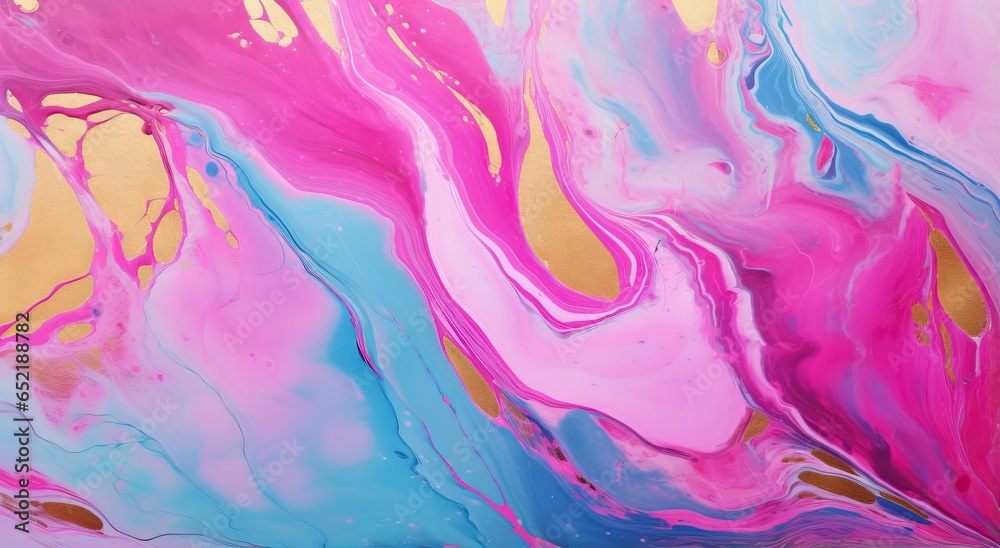 Multi-colored, colorful, marble, pink and blue background
