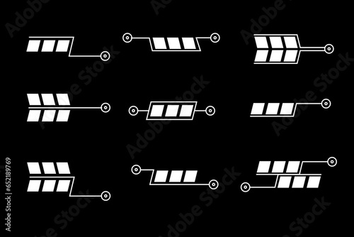 Futuristic sci fi interface element hud technology frame graphic vector design template