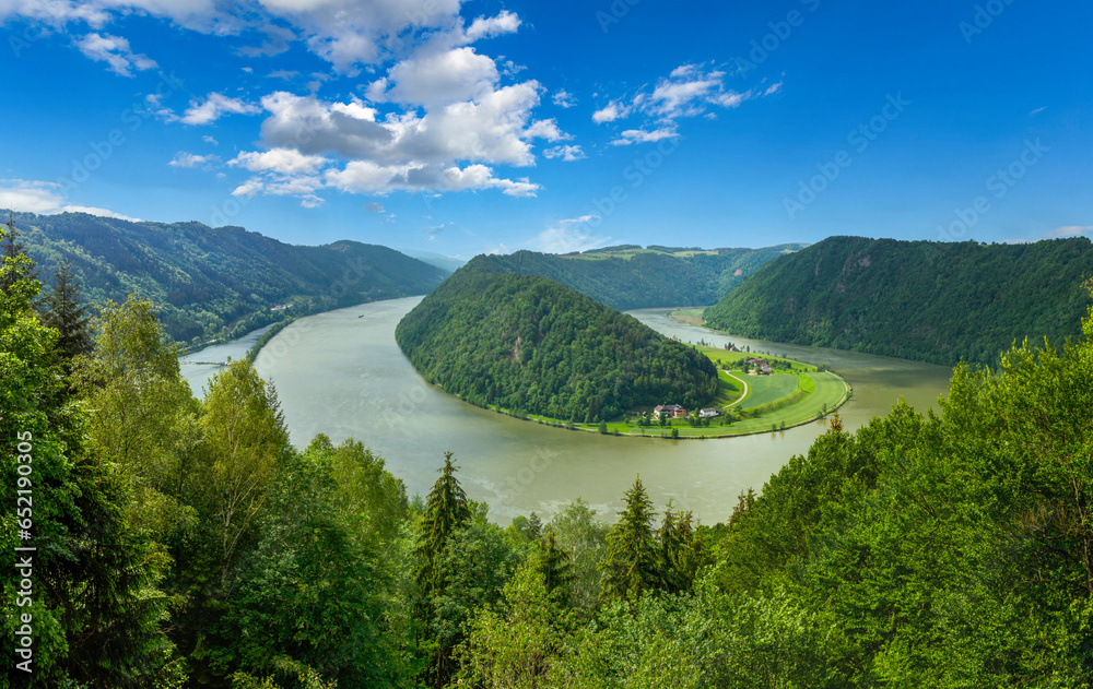 Loop of Schlogen on Danube River, Austria