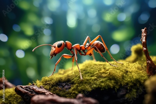 Forest ant close-up. AI generated image. © Stavros