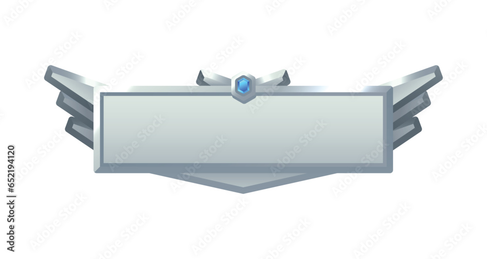 Metal game frame, vector illustration isolated on white. Metal game frame, vector illustration isolated on white.