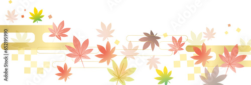 紅葉したモミジの葉のベクター画像