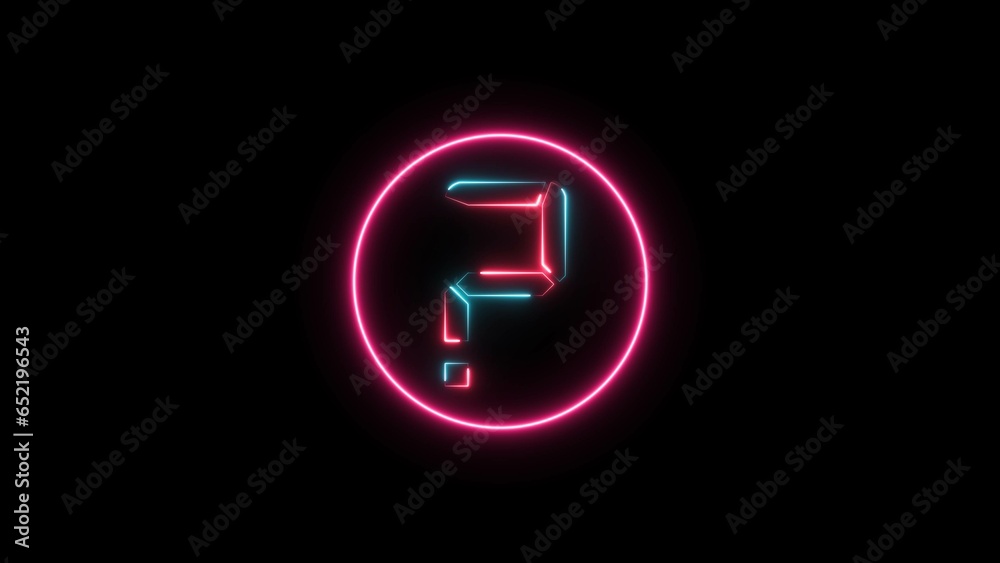 abstract glowing neon geometric text icon illustration 4k abstract glowing neon geometric text icon illustration 4k