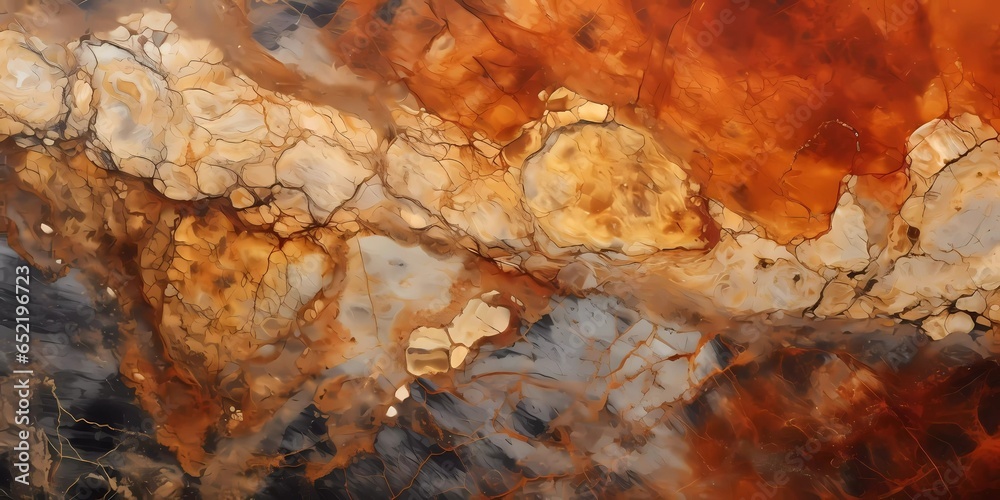 A beautiful organic stone texture background with black orange and white undertones. Interior design. Generative Ai A beautiful organic stone texture background with black orange and white undertones. Interior design. Generative Ai