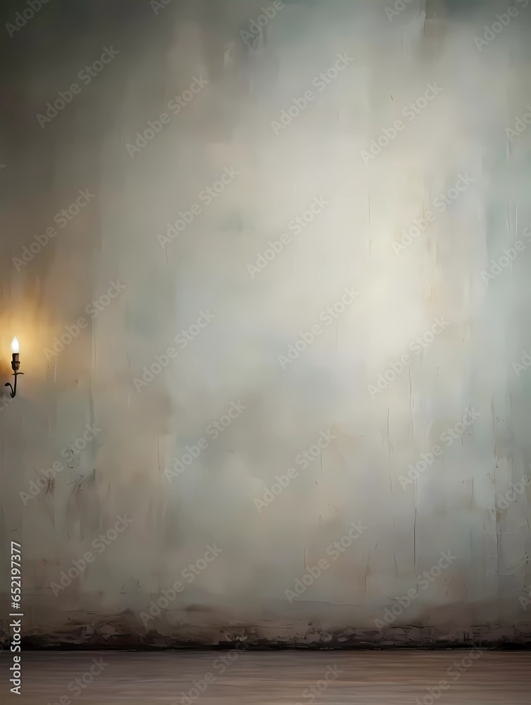 A grunge, vintage Interior background with wall. Interior design banner with copy space. Generative Ai