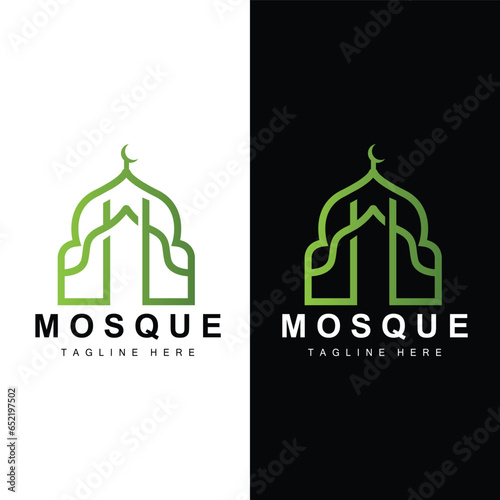 Mosque Logo Vector Symbol Illustration Design