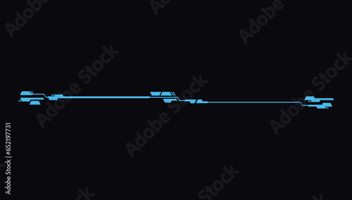 Futuristic abstract line, vector illustration for web design isolated on black.