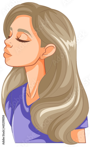 Woman closing eyes kissing