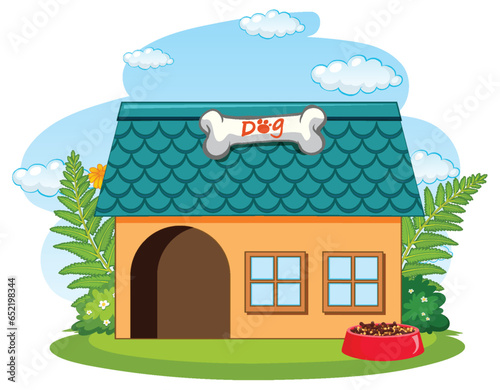 Adorable Dog House in Garden