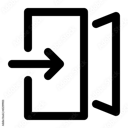 emergency exit line icon