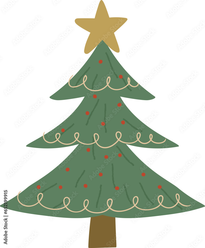 Cute christmas tree illustration Cute christmas tree illustration