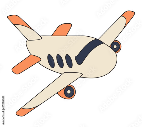 Cute Airplane Flying in the sky