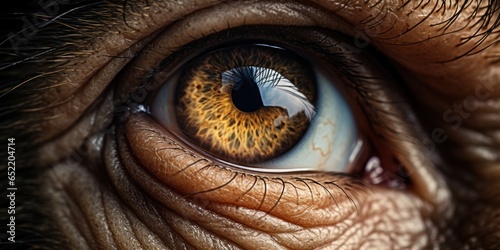 Canvas Print Eye of a monkey, close-up, pupil, ape