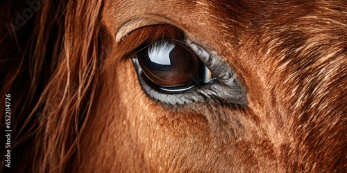 Eye of a horse, close-up, pupil