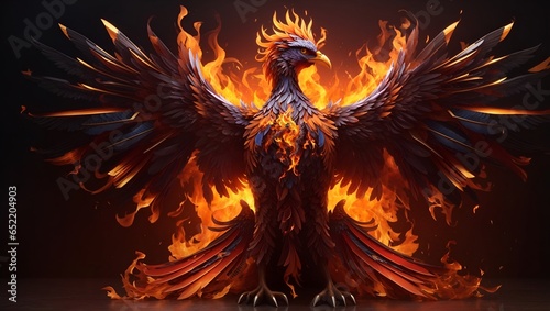 Royal_Phoenix_with_blazing_flames_majestic_wings © rehman