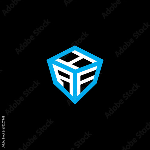 HAF letter logo vector design with modern shape and luxury icon design.