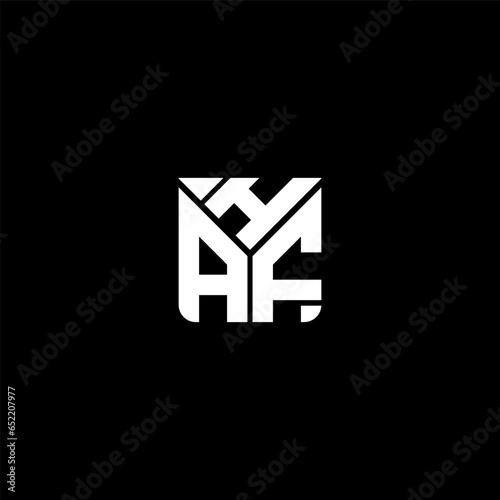 HAF letter logo vector design with modern shape and luxury icon design.