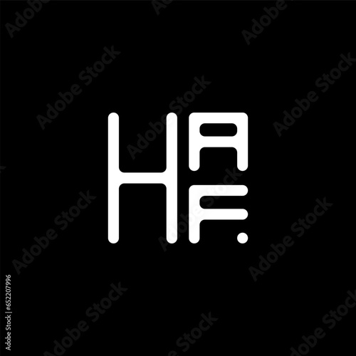 HAF letter logo vector design with modern shape and luxury icon design.