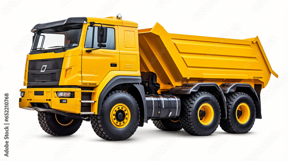 Yellow water truck isolated on white background
