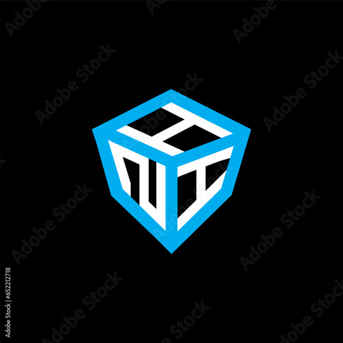 HNI letter logo abstract creative design. HNI unique design, HNI minimalist element design.	
