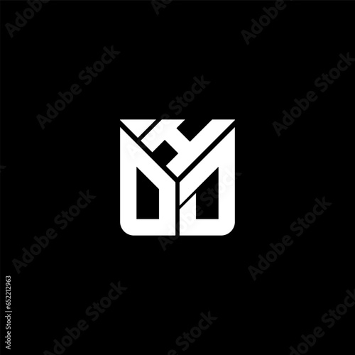 HOD letter logo abstract creative design. HOD unique design, HOD minimalist element design.	