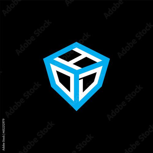HOD letter logo abstract creative design. HOD unique design, HOD minimalist element design.	