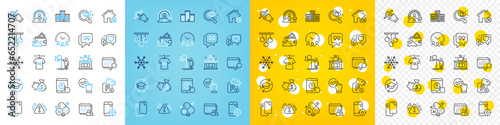 Vector icons set of Air conditioning, Calendar and Checkbox line icons pack for web with Touchscreen gesture, Leadership, Seo phone outline icon. Coffee shop, Ceiling lamp. Vector