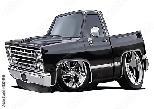 Black pick-up car For Freight Transport  photo