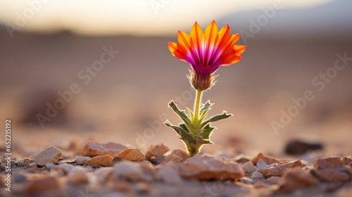 flower in the desert Generative AI