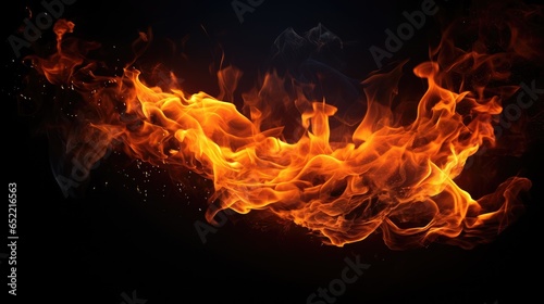 mesmerizing dance of flames against a pitch-black canvas © Светлана Канунникова