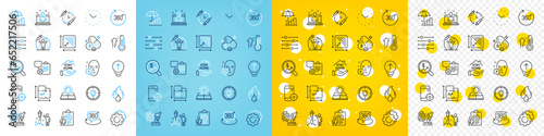 Vector icons set of Currency audit, Settings gears and Thiamine vitamin line icons pack for web with Best manager, 360 degree, Stay home outline icon. Square area, Clipboard. Vector